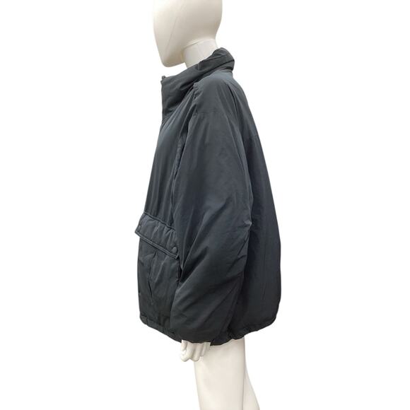 We The Free -Free People Jacket Women’s SZ L Duvet Bomber Two Big Pockets Black - Picture 3 of 5